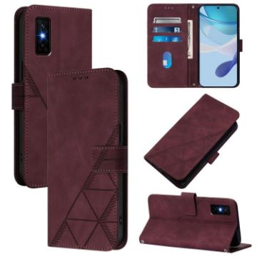Infinix GT 30 Pro Brown 3D Embossed Flip Leather Crossbody Case - 1