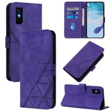 Infinix GT 30 Pro Purple 3D Embossed Flip Leather Crossbody Case - 1