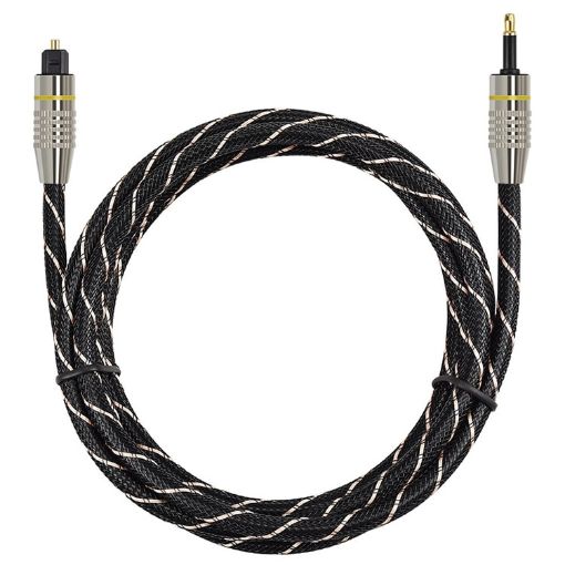 1m EMK OD6.0mm Square to Round Port Set-top Box Optical Audio Cable - 1
