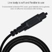 2m EMK Square Port to Square Port Optical Audio Cable (Black) - 7