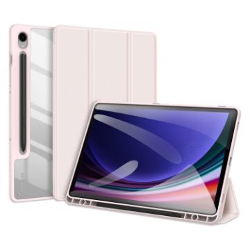Samsung Galaxy Tab S10 FE/S9 FE/S9 Pink Leather Case with Sleep/Wake - 1