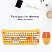 QW05 Mixed Color 2.4G Wireless Keyboard Mouse Set - Brown Portable - 4