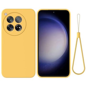 OnePlus 12 Yellow Silicone Shockproof Phone Case - Pure Color - 1