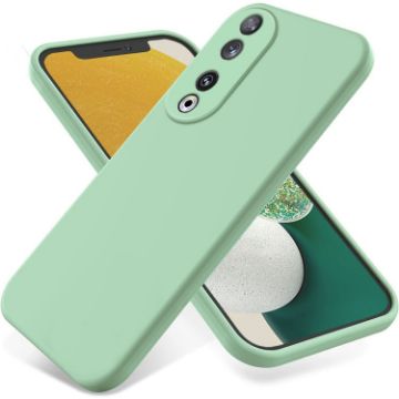 For Honor 90 Green Liquid Silicone Dropproof Full Coverage Phone Case - 1