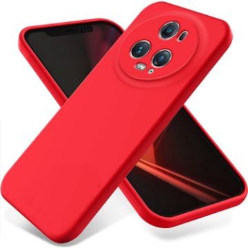 For Honor Magic5 Pro Red Liquid Silicone Dropproof Phone Case - 1