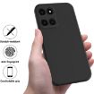 For Honor X6a Black Liquid Silicone Dropproof Full Coverage Phone Case - 2