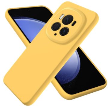 For Honor Magic6 Pro Yellow Liquid Silicone Dropproof Phone Case - 1