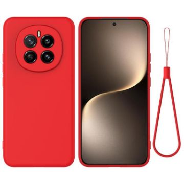 For Honor Magic7 Red Liquid Silicone Dropproof Full Coverage Phone Case - 1