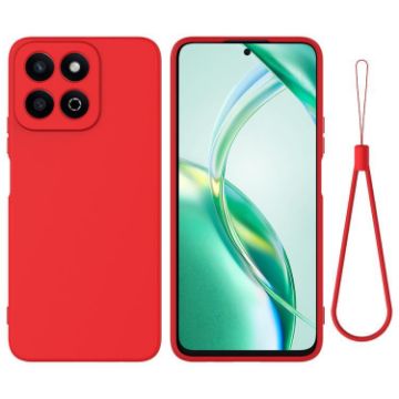 For Honor X6b 5G/Play 60 Plus Red Silicone Dropproof Phone Case - 1
