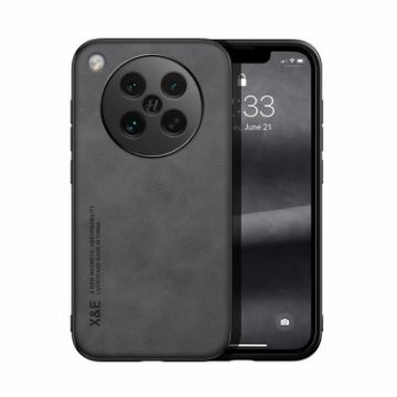 OPPO Find X8s Dark Grey Magnetic Leather Back Case - Skin Feel - 1