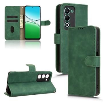 OPPO A5 5G Green Magnetic Flip Leather Phone Case - Global Skin Feel - 1