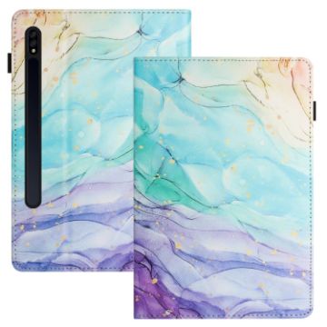 Samsung Galaxy Tab S7 Litchi Texture Leather Case (Oil Painting) - 1