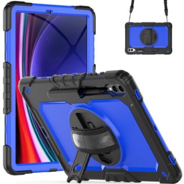 Samsung Galaxy Tab S10+/S9+/S9 FE+ Silicone Hybrid Case Black/Blue - 1