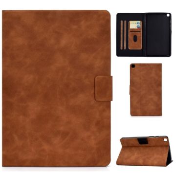 Cowhide Texture Leather Case for Samsung Galaxy Tab A 8.0 (2019) - Brown - 1