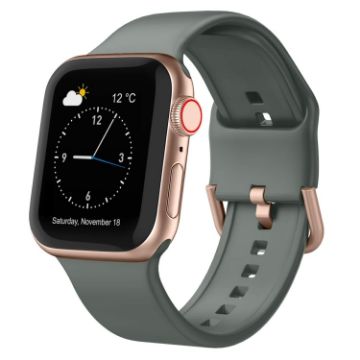 Apple Watch Ultra 49mm Olive Silicone Pin Buckle Band - 1