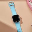 Apple Watch Series 8 41mm Light Blue Silicone Pin Buckle Band - 4