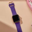 Apple Watch Series 8 45mm Purple Silicone Pin Buckle Band - 4