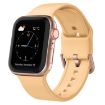 Apple Watch Series 8 45mm Light Orange Silicone Band Pin Buckle - 1