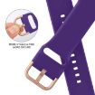 Apple Watch Series 7 45mm Purple Silicone Pin Buckle Band - 3