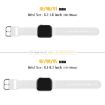 Apple Watch Series 7 45mm White Silicone Pin Buckle Band - 2