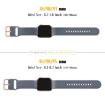 Apple Watch Series 7 45mm Blue Grey Silicone Pin Buckle Band - 2