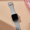 Apple Watch SE 40mm Light Grey Silicone Band with Pin Buckle - 4