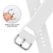 Apple Watch SE 44mm White Silicone Pin Buckle Band - 3
