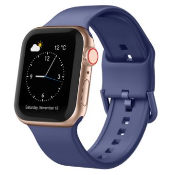 Apple Watch Series 5 44mm Silicone Band, Pin Buckle - Violet Gray - 1