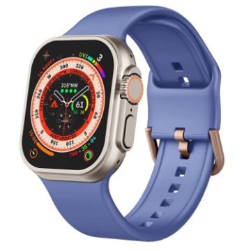 Apple Watch Series 4 40mm Cyan Blue Silicone Band with Pin Buckle - 1