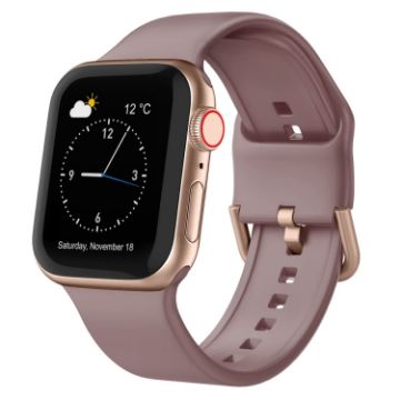 Apple Watch Series 4 40mm Silicone Band, Pin Buckle, Smoked Purple - 1