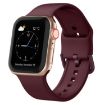 Apple Watch Series 3 38mm Wine Red Silicone Band with Pin Buckle - 1