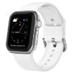 Apple Watch Series 2 38mm White Silicone Pin Buckle Band - 1