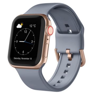 Apple Watch Ultra 2 49mm Blue Grey Silicone Pin Buckle Band - 1