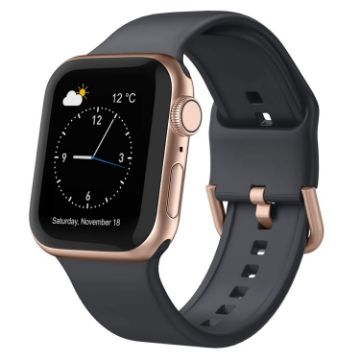 Apple Watch Ultra 2 49mm Dark Grey Silicone Pin Buckle Band - 1
