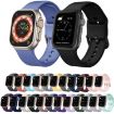 Apple Watch SE 2023 44mm Yellow Silicone Pin Buckle Band - 7