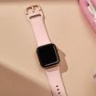 Apple Watch Series 10 42mm Pink Silicone Pin Buckle Band - 4