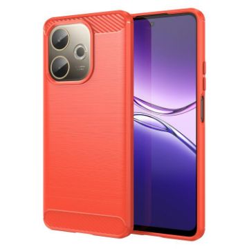 OPPO A5 Pro 4G Red Carbon Fiber Brushed TPU Phone Case - 1