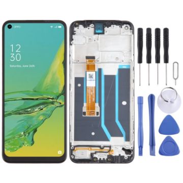 OPPO A32 4G OEM LCD Screen Digitizer Assembly with Frame - 1