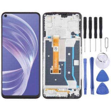 OPPO A73 5G OEM LCD Screen Digitizer Assembly with Frame Replacement - 1