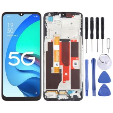 OPPO A56 5G OEM LCD Screen Digitizer Assembly with Frame Replacement - 1