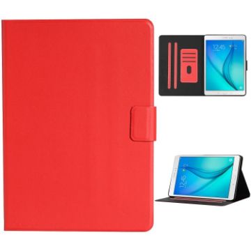 Red Leather Flip Case for Samsung Galaxy Tab A 9.7 T550/T555C with Card Slots - 1