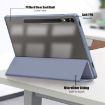 Samsung Galaxy Tab S9+ Lavender Purple Acrylic 3-Fold Leather Case - 5