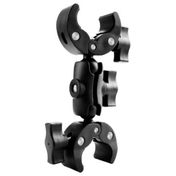 Motorcycle Dual-head Crabs Clamps Handlebar Mount, 18cm Length - 1