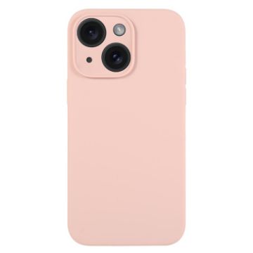 iPhone 15 Plus Sand Pink Liquid Silicone Phone Case - 1
