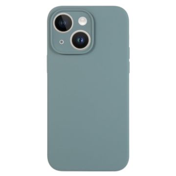 iPhone 14 Pine Needle Green Liquid Silicone Phone Case - 1