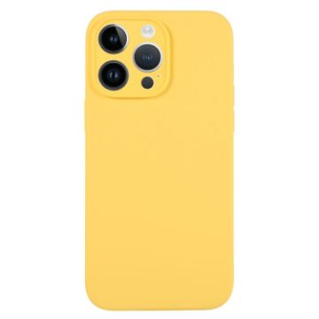 iPhone 14 Pro Max Yellow Liquid Silicone Phone Case - 1