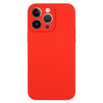 iPhone 14 Pro Max Red Liquid Silicone Phone Case - Pure Color - 1