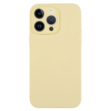 iPhone 13 Pro Max Creamy Yellow Liquid Silicone Phone Case - 1