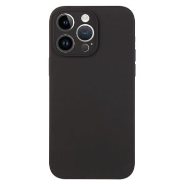 iPhone 13 Pro Black Liquid Silicone Phone Case - Pure Color Fine Pore - 1