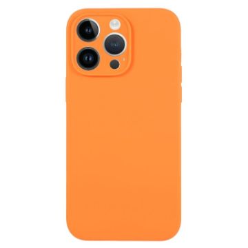 iPhone 13 Pro Orange Liquid Silicone Phone Case - Pure Color Fine Pore - 1
